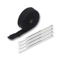 Highway Hawk Žáruvzdorná omotávka výfukových svodů motocyklu, černá (15m)